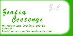 zsofia csetenyi business card